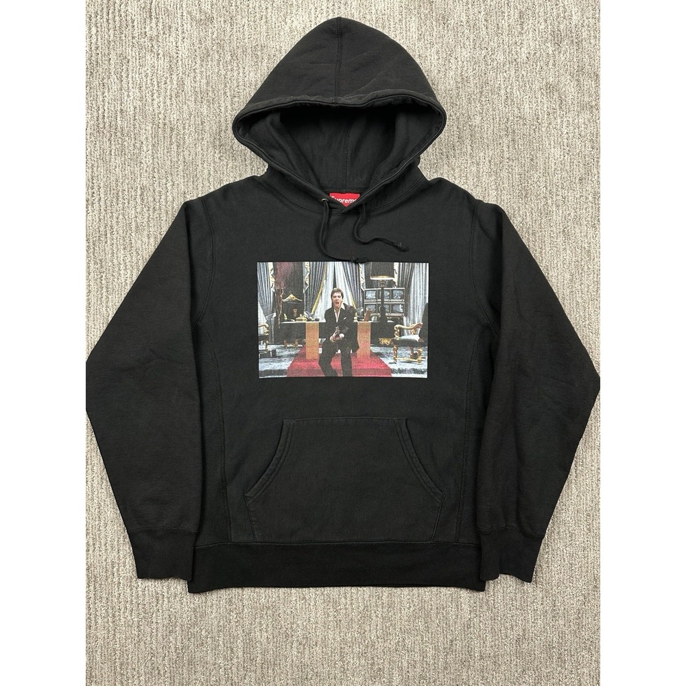 Authentic Rare Supreme Scarface Movie Friends Tony Montana Hoodie Black Medium